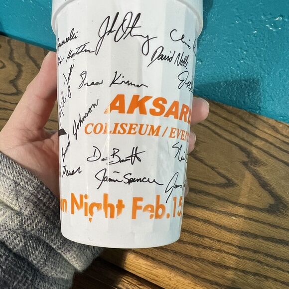 Vintage 1998 Hockey Omaha Lancers USHL Fan Appreciation Signatures Cup Lot Of 6 - Picture 3 of 8